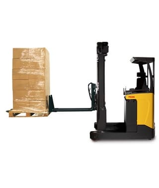 Reach truck with telescopic forks RTM-TF